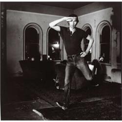 PETER HUJAR, (American, 1934-1987), SELF-PORTRAIT, gelatin silver print, image: 15 x 15 in. (38.1...