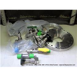 BOX: ASSORTED VACUUM VALVES & ACCESSORIES