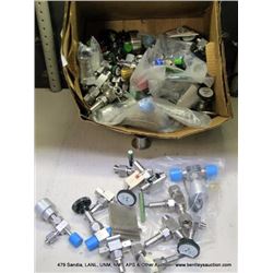 BOX: ASSORTED VACUUM VALVES & ACCESSORIES (print sequence:) A-172