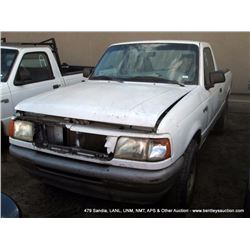 1996 FORD RANGER ~ 130,599 MILES VIN: 1FTCR10U8TPB40112, PICKUP, RWD, V6, 3.0L TITLE # ??? KEYS ???