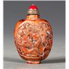 Image 1 : A CHINESE HORN CARVED SNUFF BOTTLE