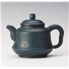 Image 1 : A CHINESE GREEN CLAY ZISHA TEAPOT
