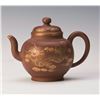 Image 1 : ZISHA TEAPOT WITH PAINTING IN GOLD COLOR