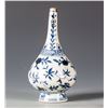 Image 1 : A BLUE & WHITE PEAR-SHAPED PORCELAIN VASE