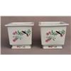 Image 1 : A PAIR OF LATE QING STYLE FAMILLE ROSE FLOWER POTS