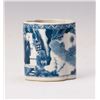 Image 2 : BLUE AND WHITE PORCELAIN BRUSH POT