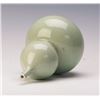 Image 2 : A LIGHT GREEN GLAZED PORCELAIN DOUBLE GOURD VASE