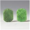 Image 2 : TWO SPINACH JADE PENDANTS