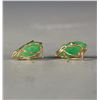 Image 2 : DROP SHAPE GREEN JADEITE EAR STUD
