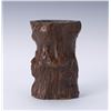 Image 2 : CHINESE NATURALISTIC WOOD BRUSH POT