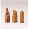 Image 2 : TWO SOAPSTONE SEALS AND ONE OX HORN SEAL