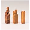 Image 3 : TWO SOAPSTONE SEALS AND ONE OX HORN SEAL