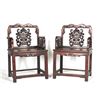 Image 1 : PAIR OF HARDWOOD ARMCHAIR