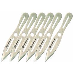 _NEW!_ S&W Knives SWTK8CP Throwing Knives 8" 2Cr13 SS Spear Point Dual Edge 6 Pack 028634706280