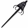 Image 1 : _NEW!_ MAA Crab Claw Dagger, Black Carbon Handle & Blade w/Sheath UPC Code: 705442013501
