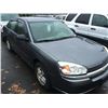 Image 2 : 2005 CHEVROLET MALIBU LS, 4DR SEDAN, GREY, VIN # 1G1ZT528555F83233