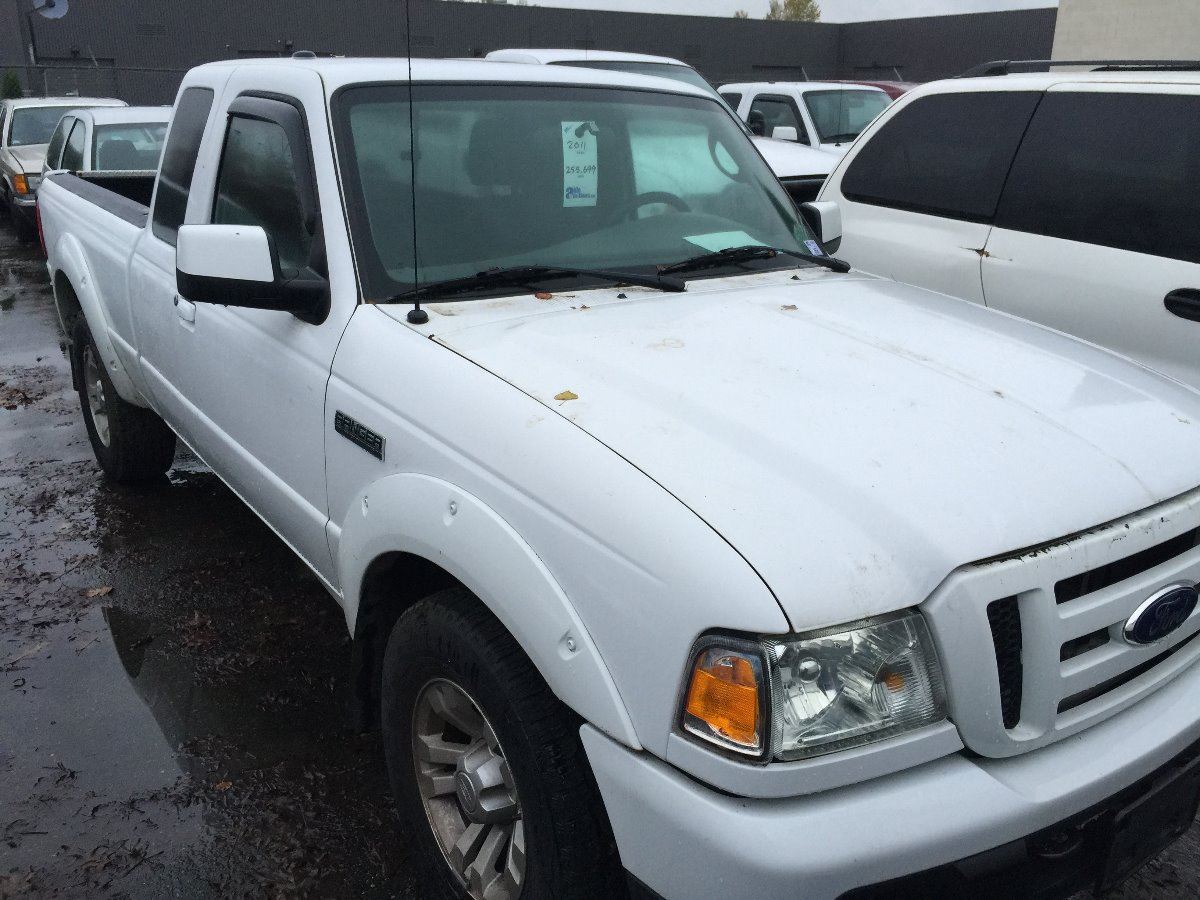 2011 FORD RANGER SPORT 4X4, 2 DOOR PU, WHITE, VIN # 1FTLR4FE3BPA00887 ...