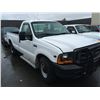 Image 2 : 2000 FORD F-250 XL SUPER DUTY, 2 DOOR PU, WHITE, VIN # 1FTNF20S8YED79412