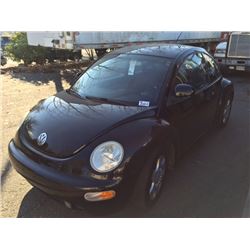 1998 VOLKSWAGEN BEETLE, 2 DOOR HATCHBACK, BLACK, VIN # 3VWBB61C7WM052159