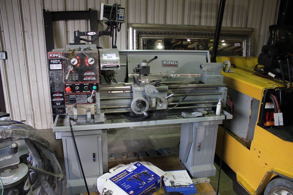 KING 12X36 KC1236ML SINGLE PHASE METAL LATHE