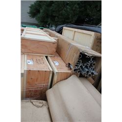 LARGE CRATE OF WINDOW AND SIGN GLASS