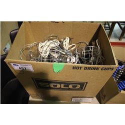 BOX OF HANGING WORK LIGHTS