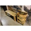 Image 1 : NATURAL WOOD HALL BENCH AND BAMBOO TABLE