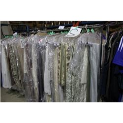 MOBILE CLOTHING RACK WITH ASSORTED DRAPERY