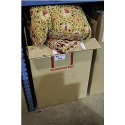LARGE OF BOX OF LINENS AND PILLOWS