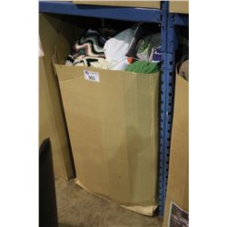 LARGE OF BOX OF LINENS AND PILLOWS