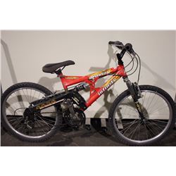 RED KIDS INFINITY GRAVITY 21 SPEED FULL SUSPENSION MOUNTAIN BIKE