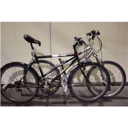 2 BIKES: GREY DEL SOL FRONT SUSPENSION MOUNTAIN BIKE & BLACK BRC MOUNTAIN BIKE