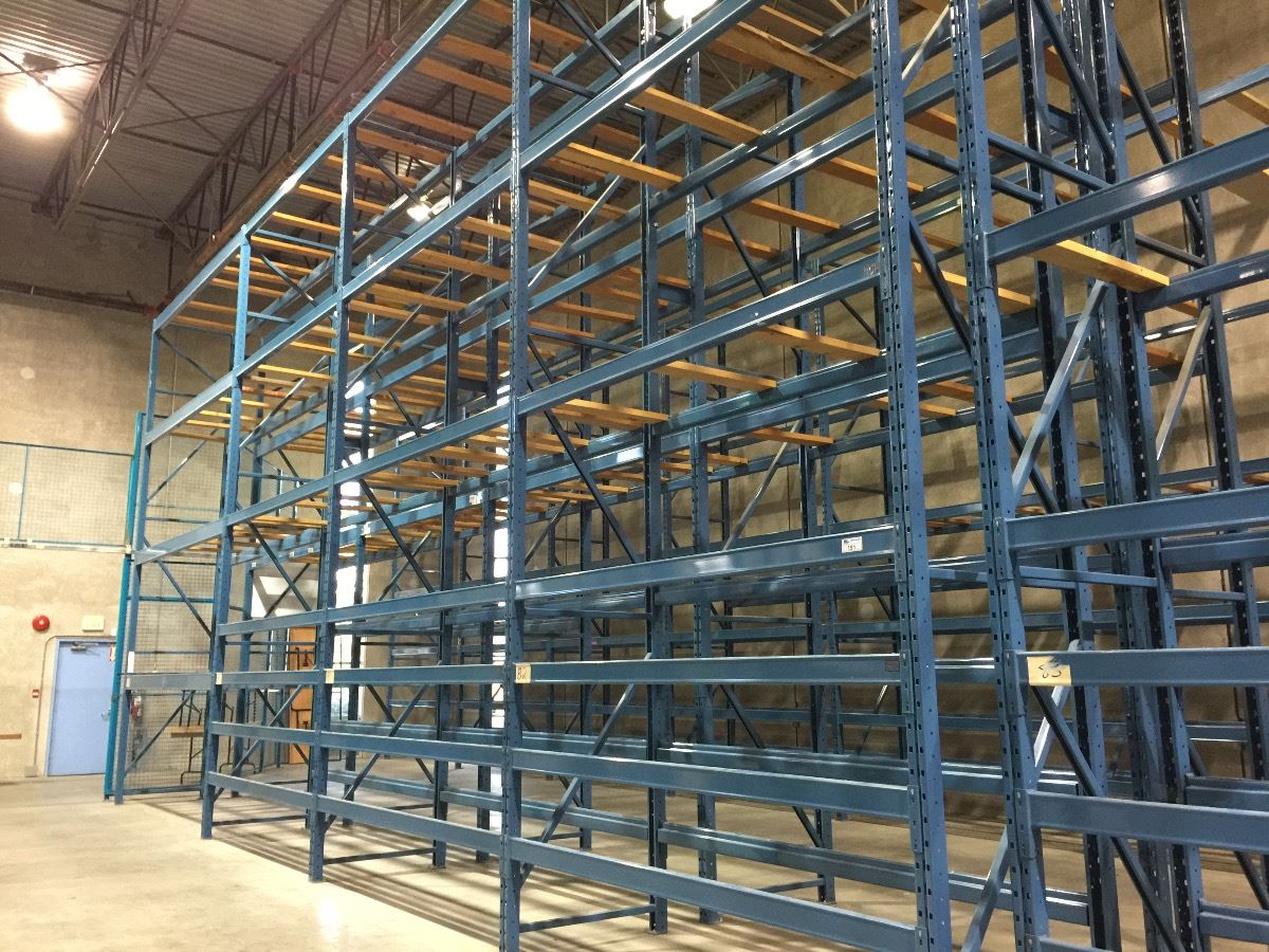 Structural Racking Light Blue BLUE NORACK 20' TALL X 42'' DEEP RUN OF STRUCTURAL WAREHOUSE RACKING,