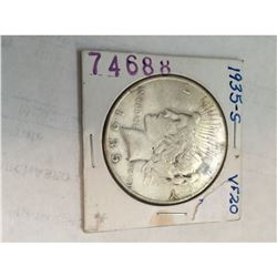 1935-S PEACE DOLLAR VF-20