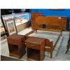 Image 1 : 6PC VILAS SOLID MAPLE BEDROOM SUITE; DOUBLE SIZE BED, 6 DRAWER DRESSER WITH HANGING WALL MIRROR,  4