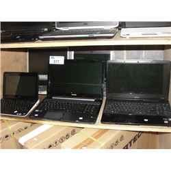 GROUP OF 6 ASSORTED LAPTOP COMPUTERS - FOR PARTS OR REPAIR