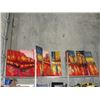 Image 1 : GROUP OF 9 ORIGINAL OIL ON CANVAS ABSTRACT STYLE PAINTINGS