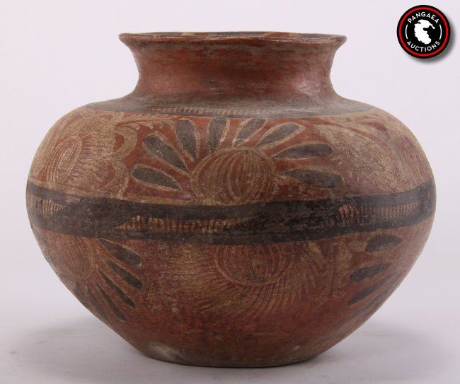 Antique Native American OR Huastec pottery bowl. Southwest style