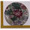 Image 2 : Asian champleve plate depicting floral scene.  SIZE: