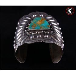 Native American sterling silver turquoise bracelet.