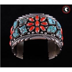 Antique Native American sterling silver bracelet with