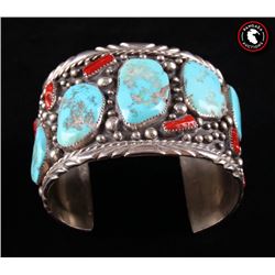 Antique Native American sterling silver bracelet with