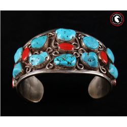 Antique Native American sterling silver bracelet with