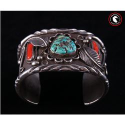 Antique Native American sterling silver bracelet with