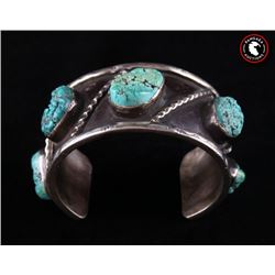 Antique Native American sterling silver bracelet with