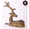 Image 1 : Brass sculpture of a deer with hidden compartment on