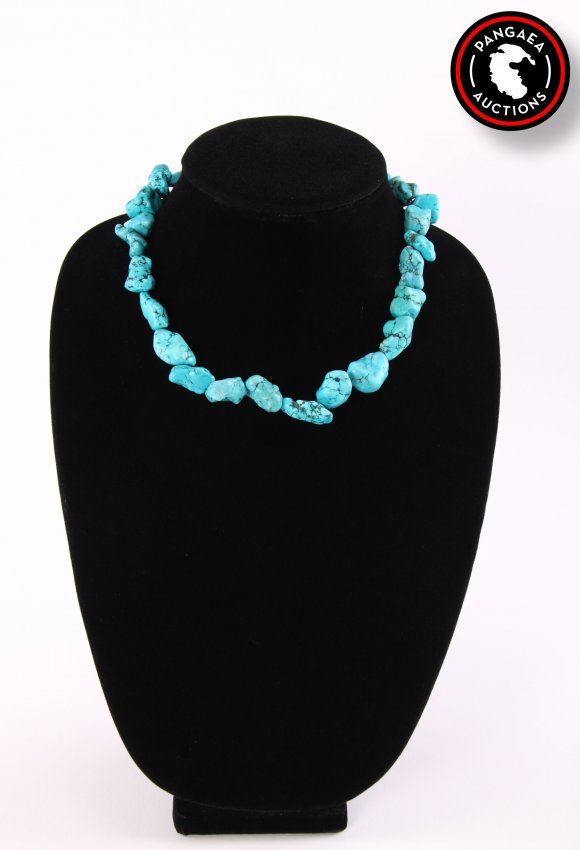 Vintage Turquoise Necklace. SIZE: see attached ruler