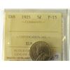 Image 1 : 5 cents 1925, ICCS F-15.