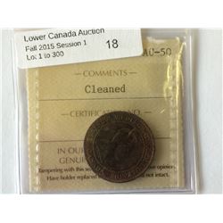 1 cent 1905 ICCS AU-50; Cleaned.