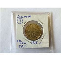 Denmark; 1 Krone 1925 HCN G.J. EF/AU.